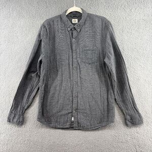 MARINE LAYER Gray Organic Cotton Button Down Long Sleeve Shirt Mens Large